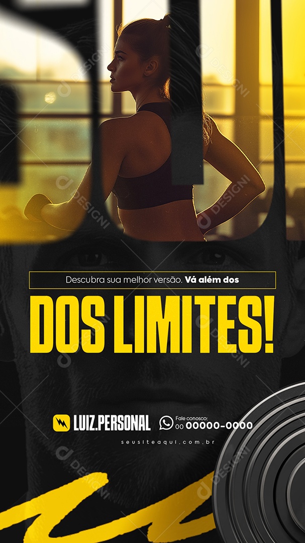 Story Personal Trainer Academia Descubra sua Melhor Versão Social Media PSD Editável