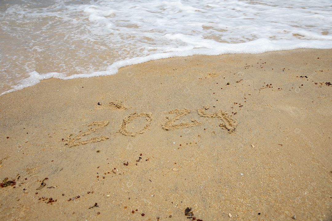 Areia da praia com 2024