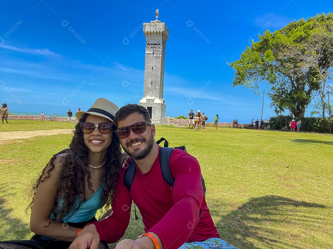 Casal lindo apaixonados curtindo férias