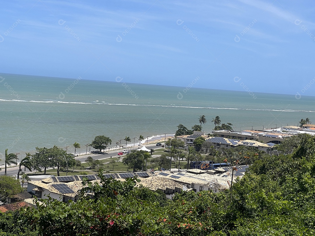 Casas e pousadas na beira do mar
