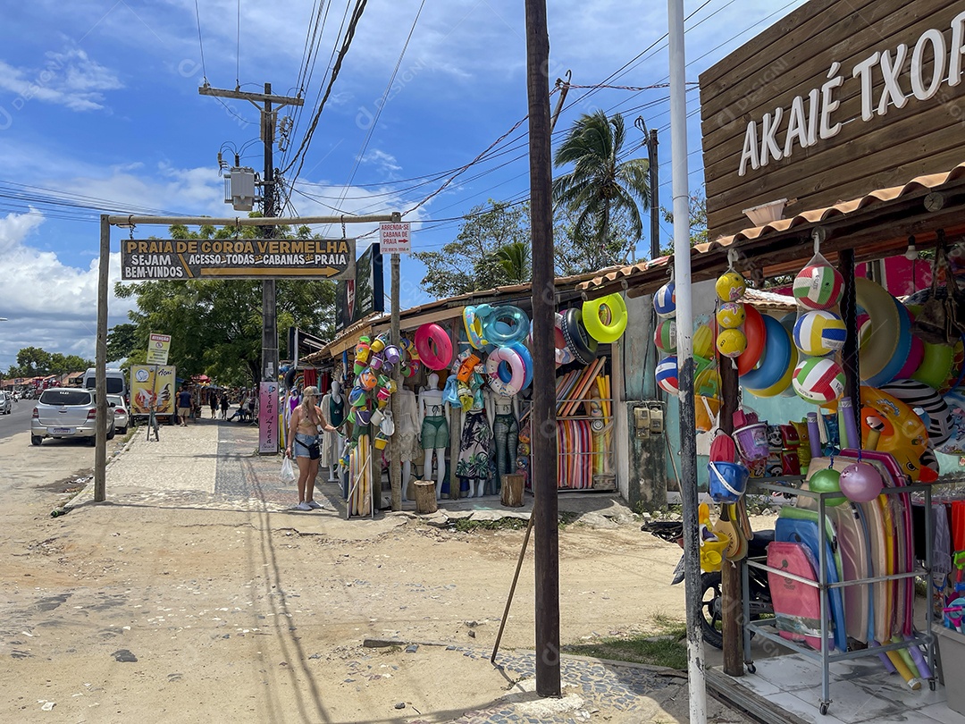 Lojas e rua indígenas