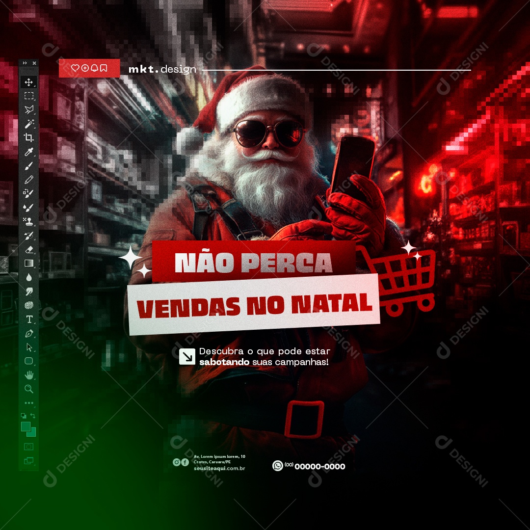 Marketing Digital Não Perca Vendas No Natal Social Media PSD Editável