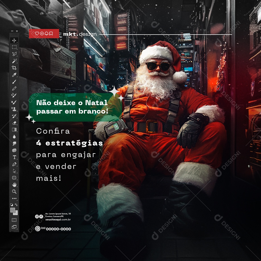 Marketing Digital Não Deixe o Natal Passar Em Branco Social Media PSD Editável