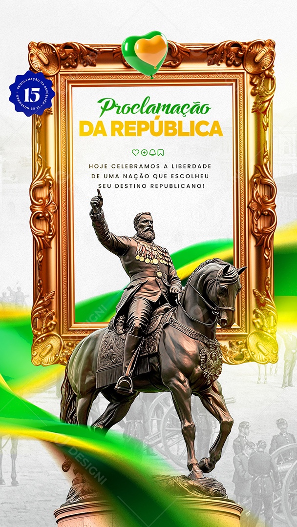 Story Day of Proclamation Republic 15 November Social Media PSD Editable