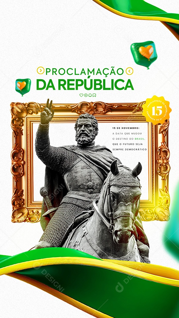 Story Day of Proclamation Republic 15 November Social Media PSD Editable