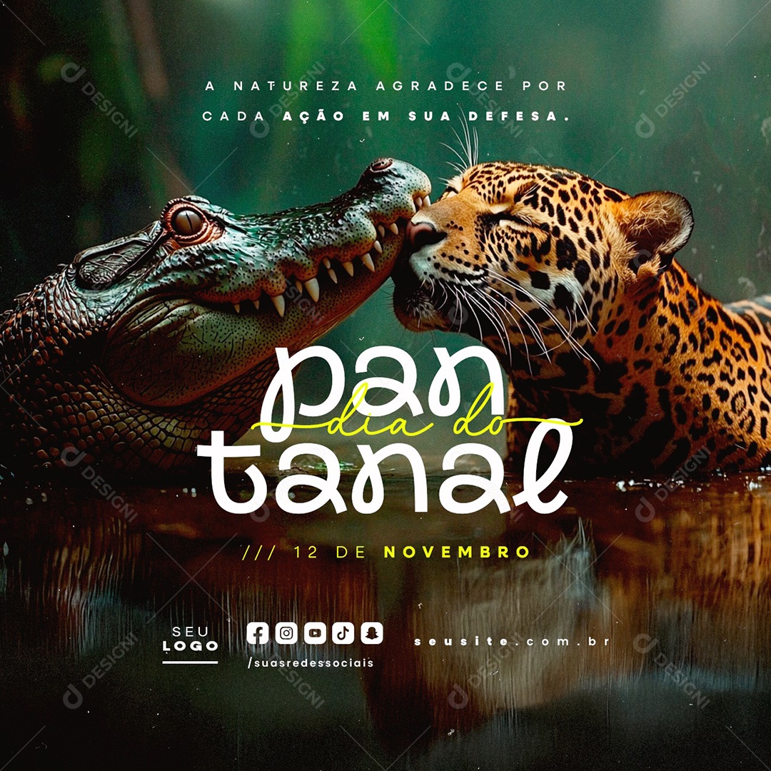 Dia do Pantanal 12 de Novembro Social Media PSD Editável