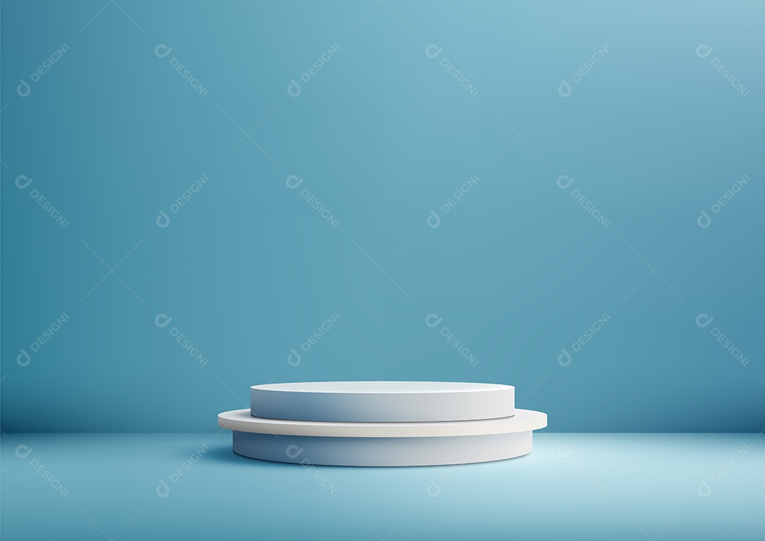 Modelo de Cenário de Pódio Ilustração Vetor EPS Editável