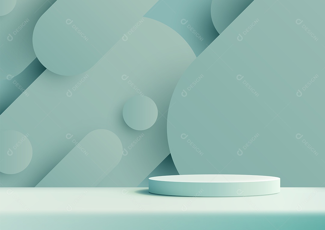 Modelo de Cenário de Pódio Ilustração Vetor EPS Editável