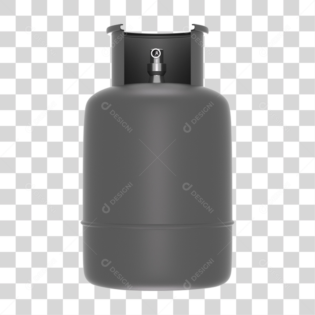 Elemento 3D Botijão de Gás PNG Transparente