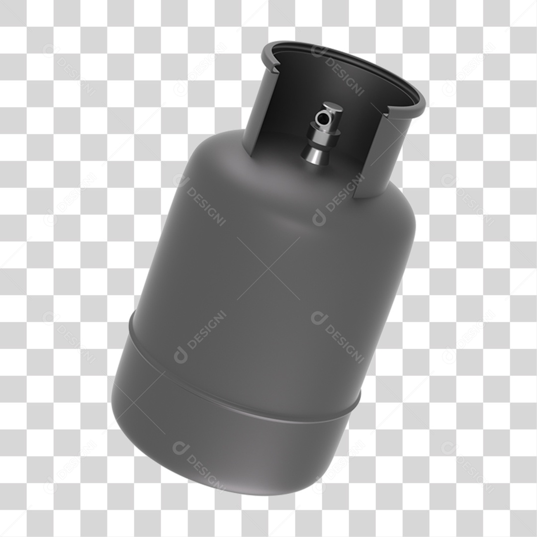 Elemento 3D Botijão de Gás PNG Transparente
