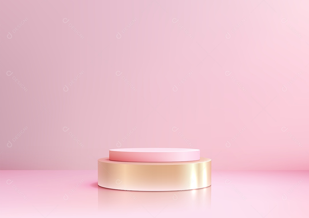 Modelo de Cenário de Pódio Ilustração Vetor EPS Editável