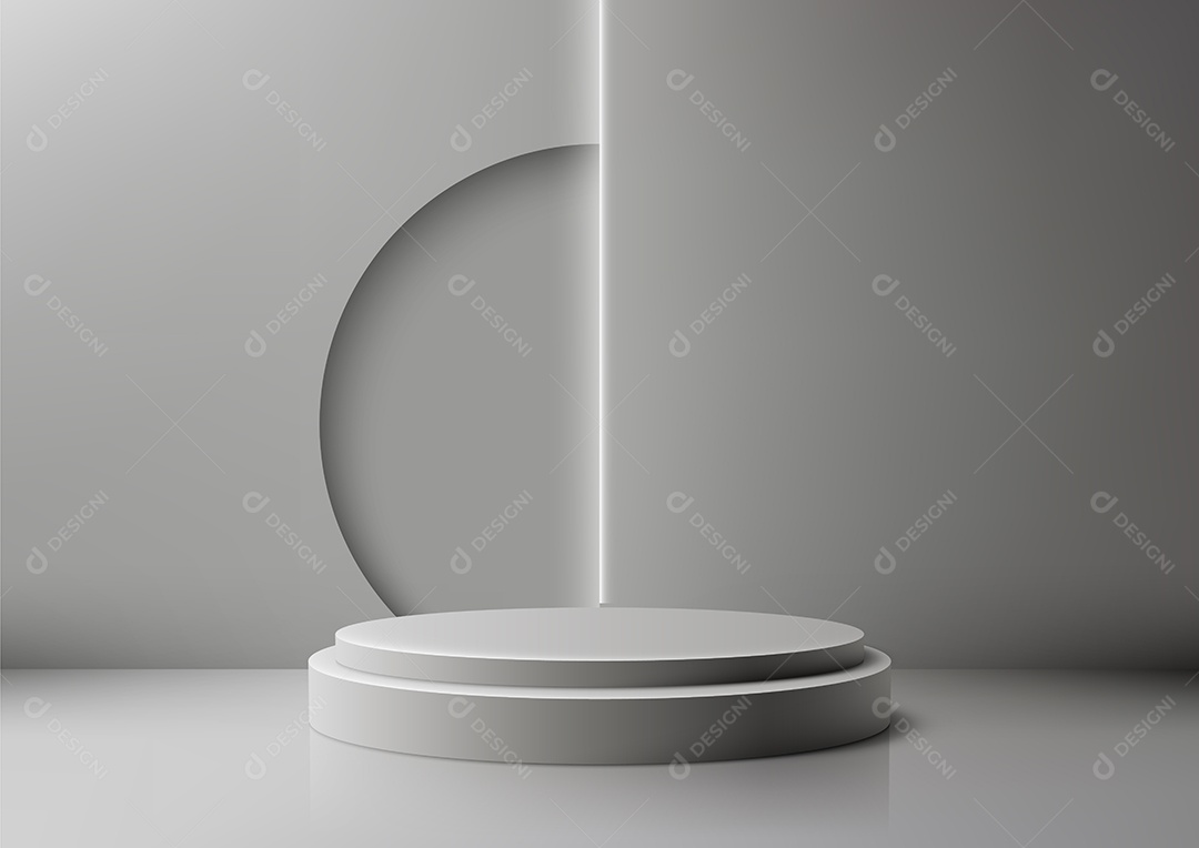 Modelo de Cenário de Pódio Ilustração Vetor EPS Editável