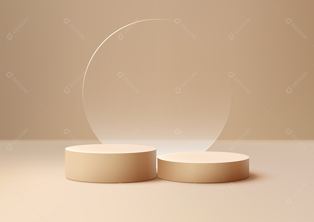 Modelo de Cenário de Pódio Ilustração Vetor EPS Editável