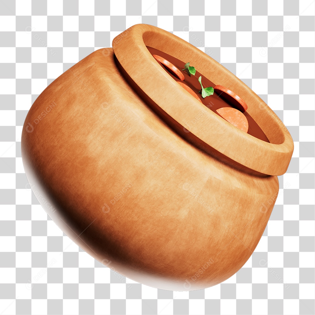 Caldeirão Tigela de Barro PNG Transparente