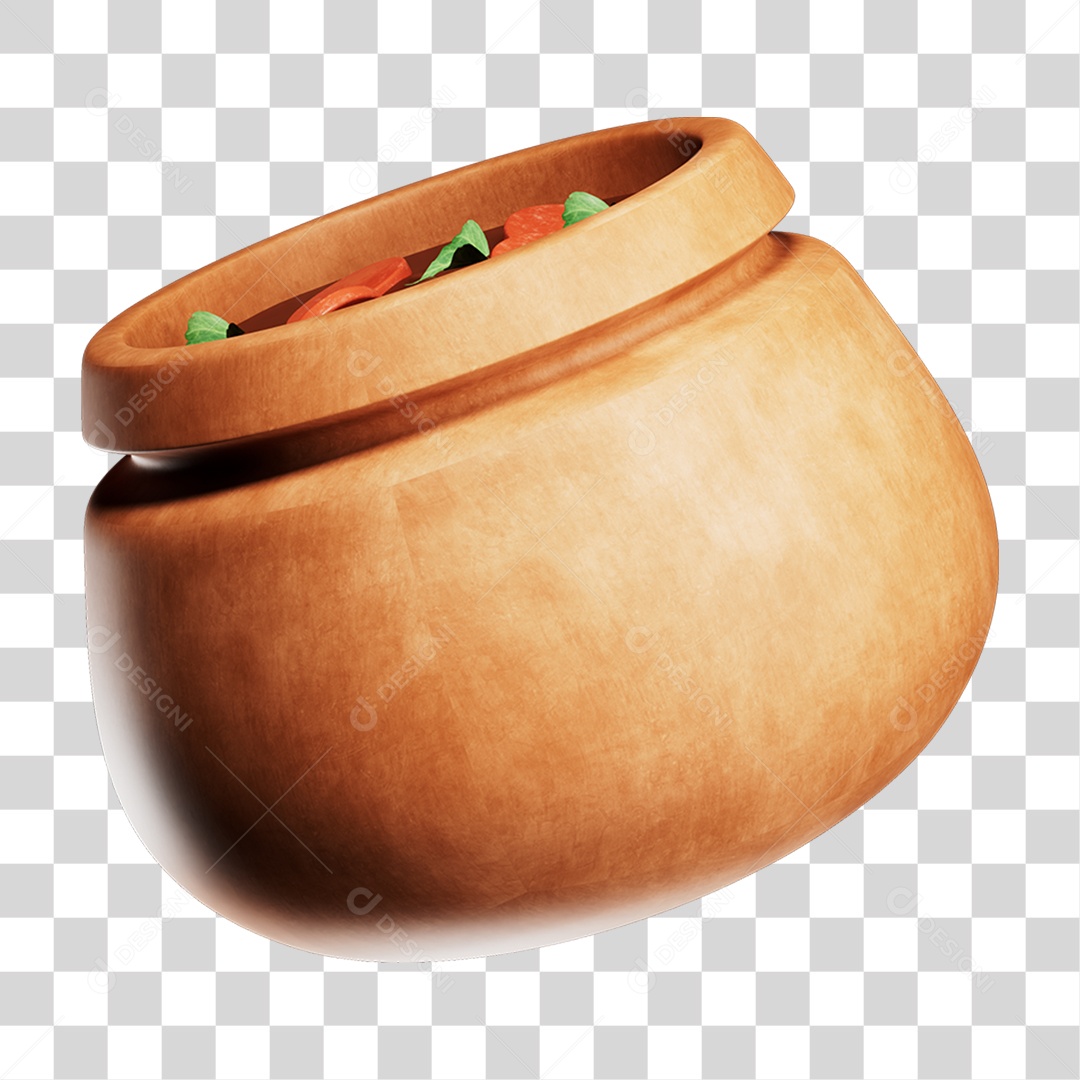 Caldeirão Tigela de Barro PNG Transparente