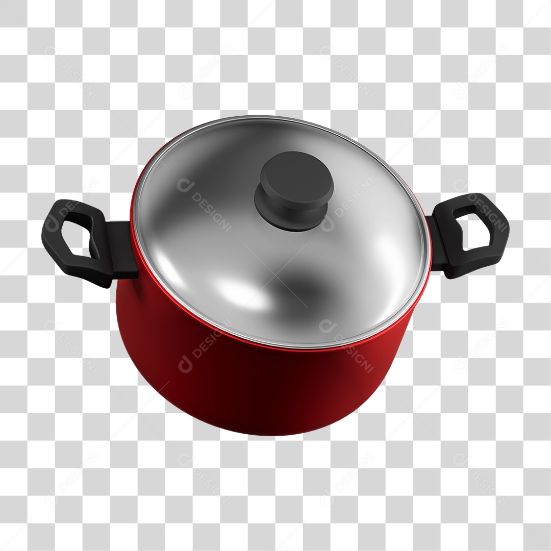 Elemento 3D Panelas PNG Transparente