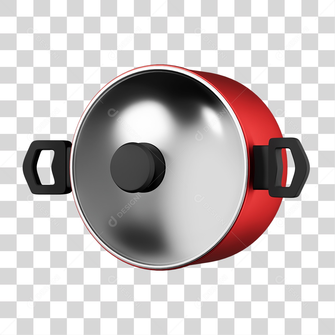 Elemento 3D Panelas PNG Transparente