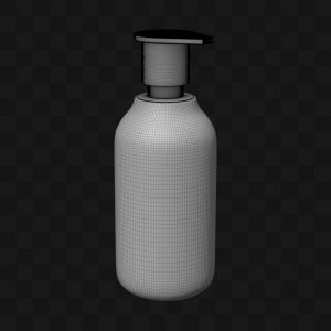 Frasco Creme Pressão - Modelo 3D