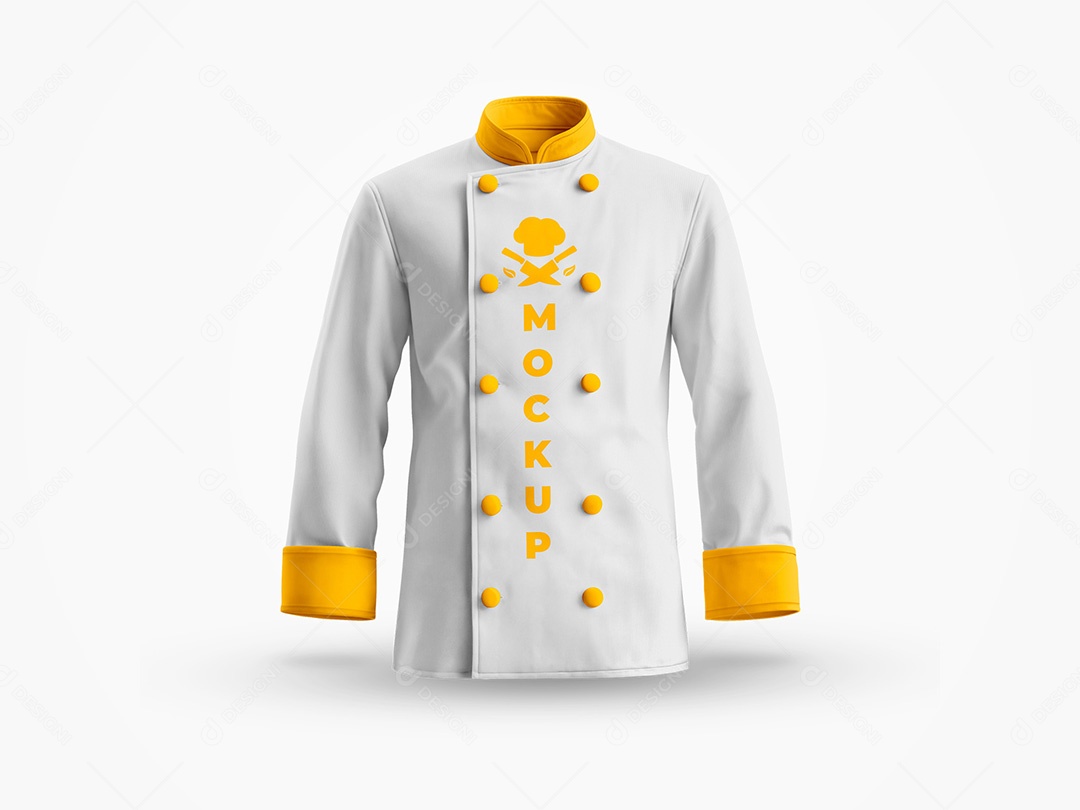 Uniforme de Chef Mockup PSD Editável