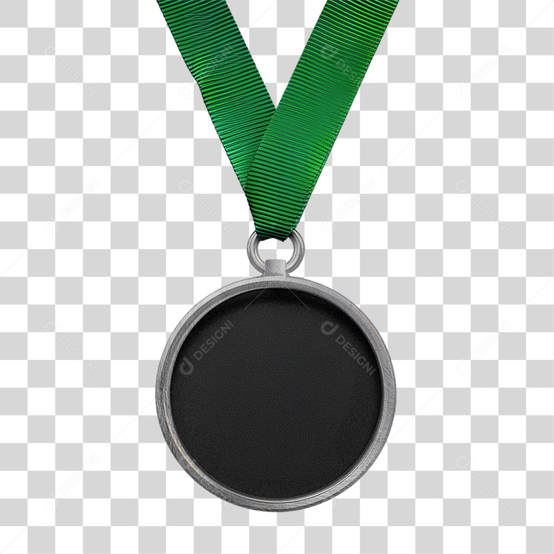 Elemento 3D Medalha Brasil PNG Transparente