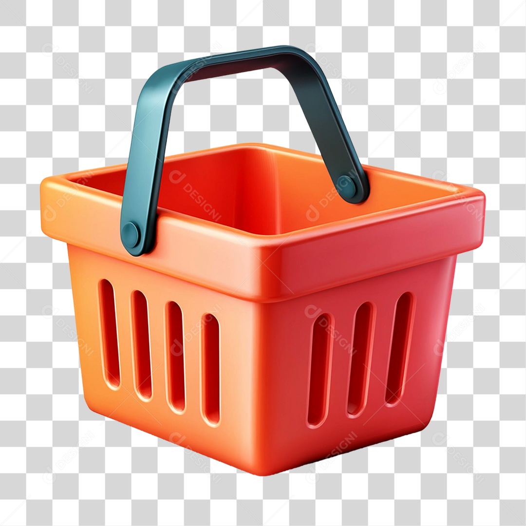 Cesta de Supermercado PNG Transparente