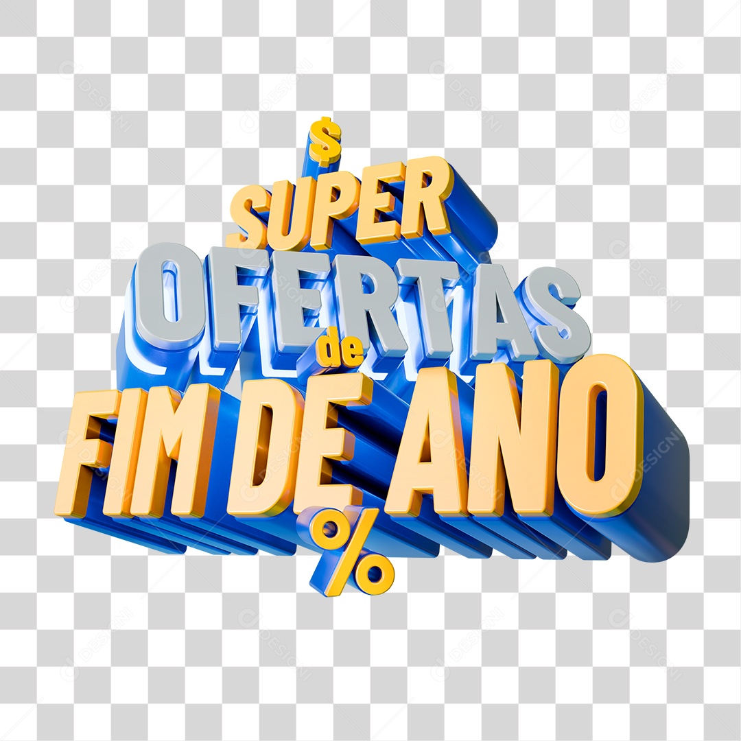 Selo 3D Super Oforta de Fim de Ano PNG Transparente