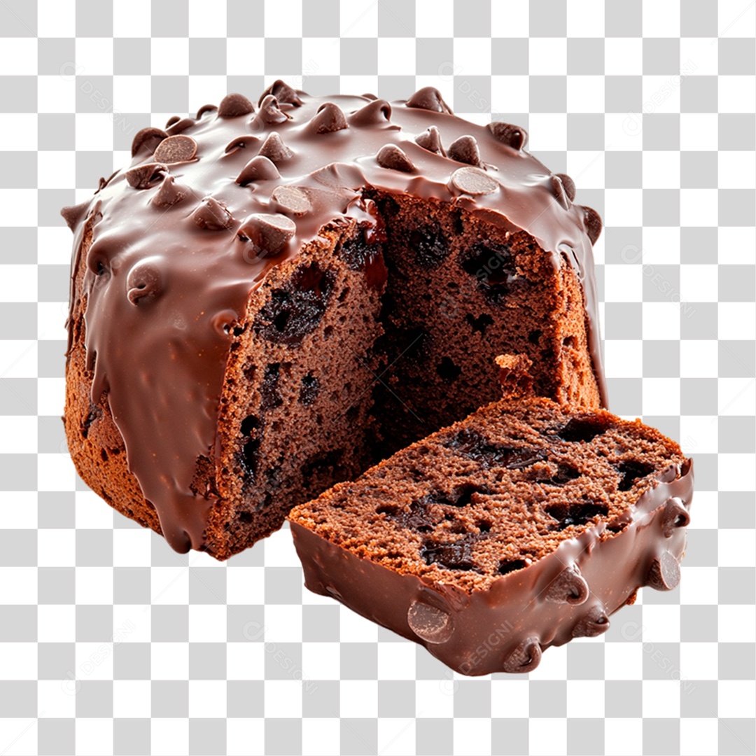 Panetone de Chocolate PNG Transparente