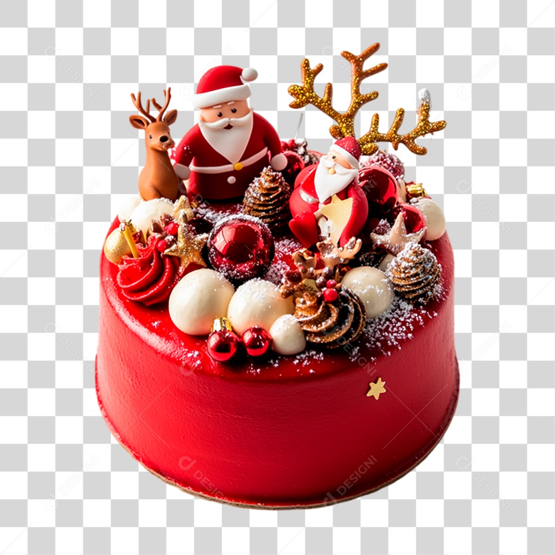 Bolo de Natal PNG Transparente