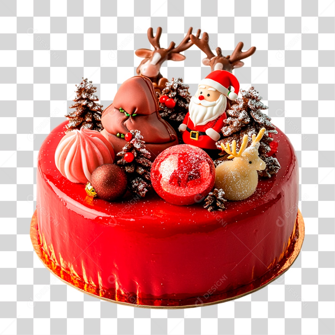 Bolo de Natal PNG Transparente