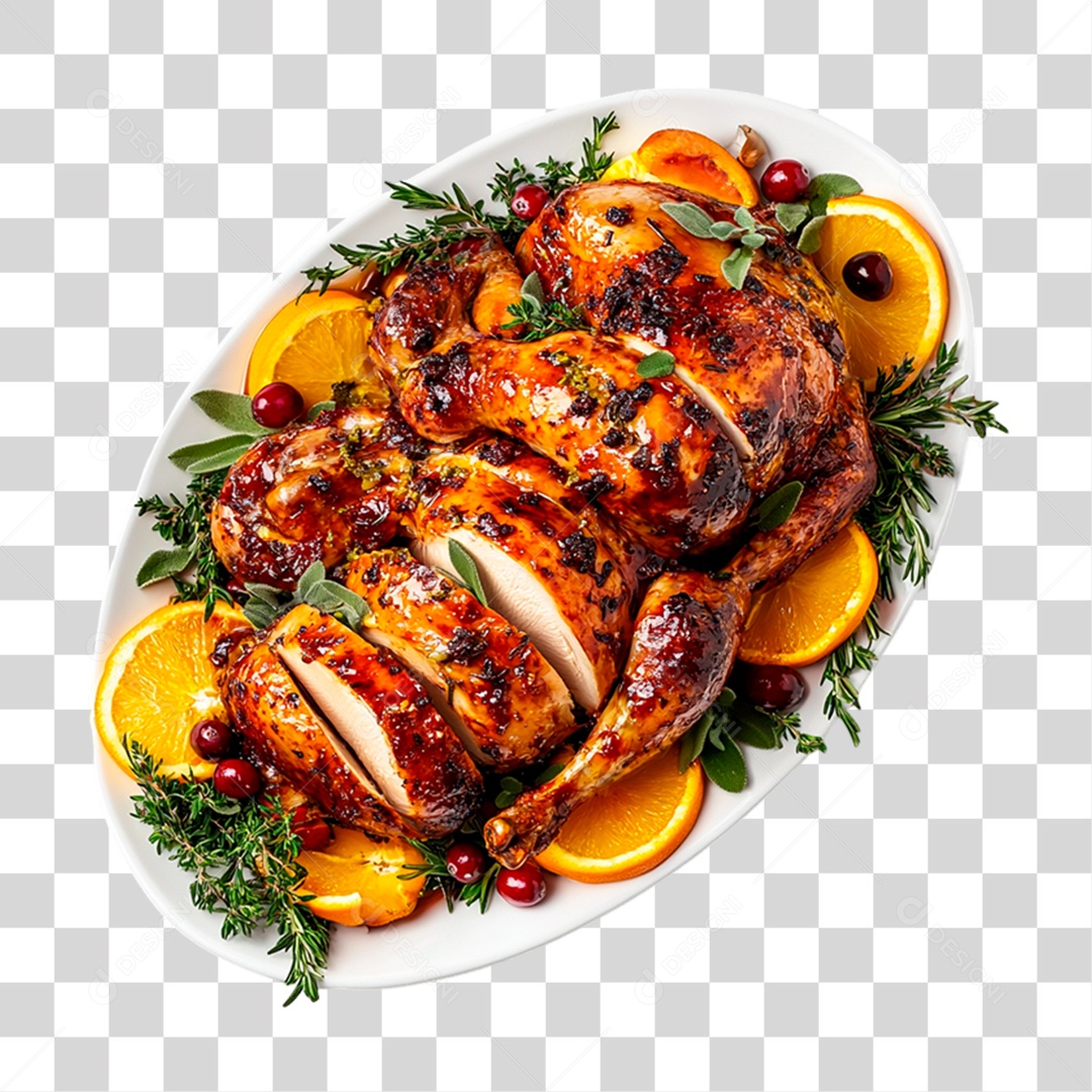 Frango Assado Cortado PNG Transparente