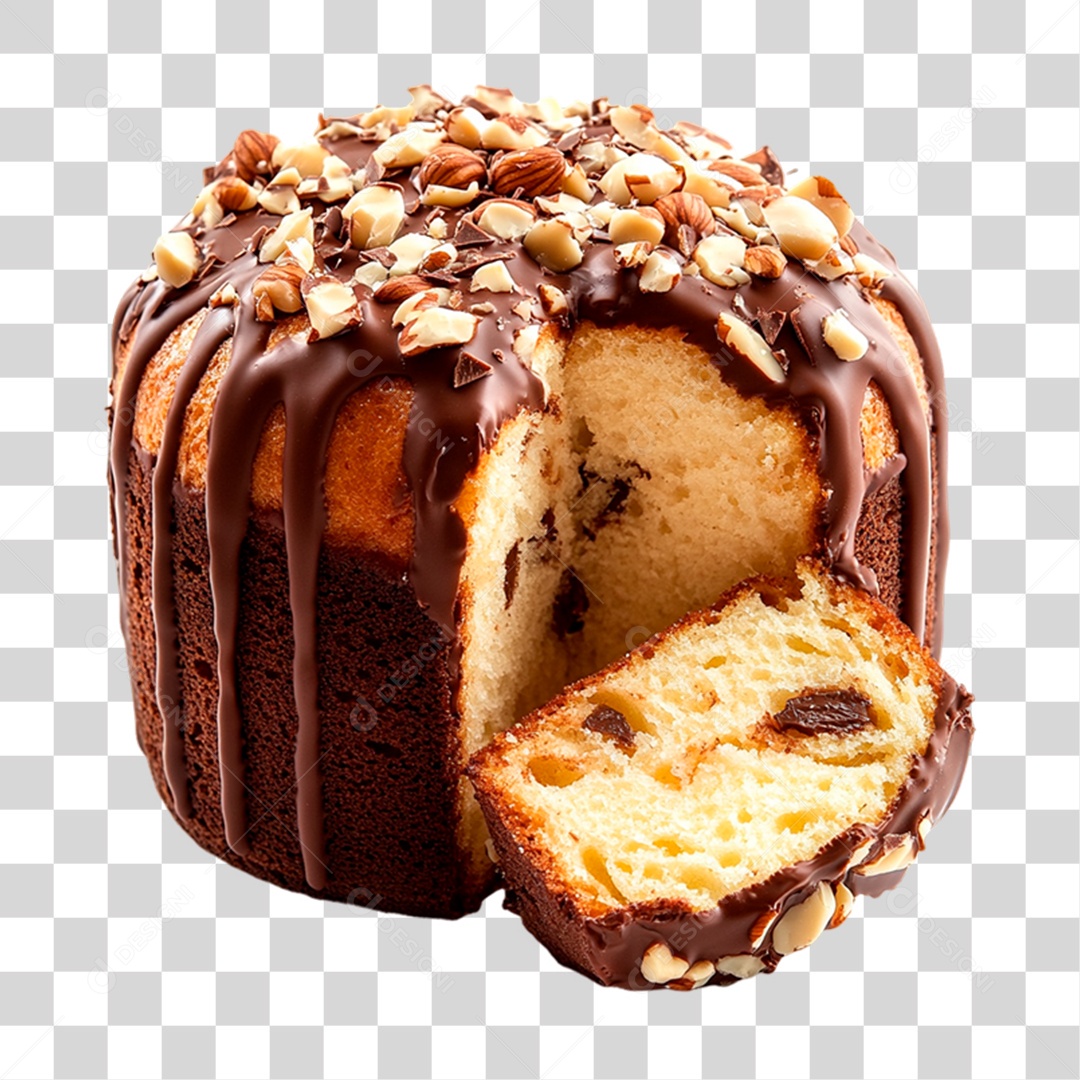 Panetone de Chocolate PNG Transparente