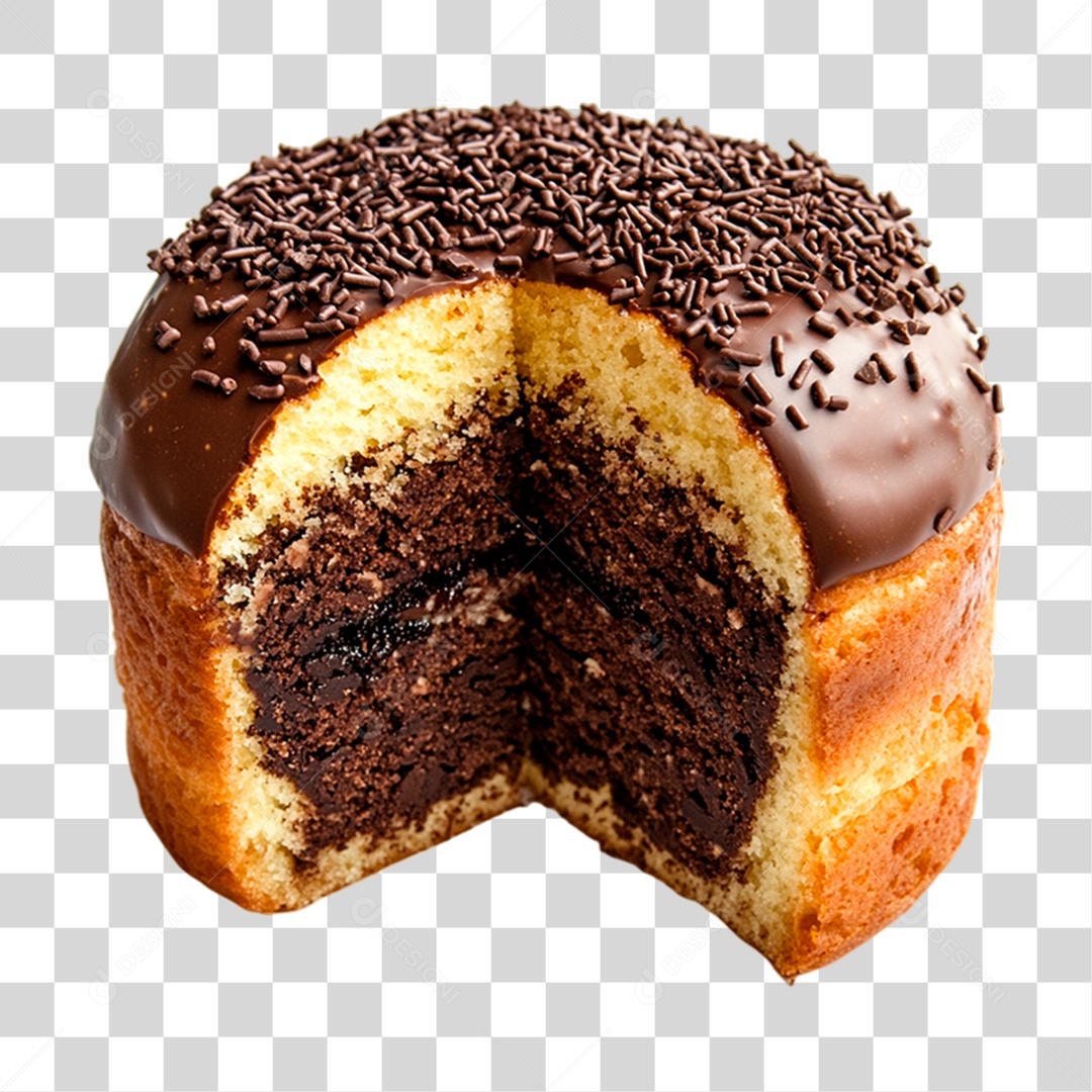 Bolo de Com Cobertura de chocolate PNG Transparente