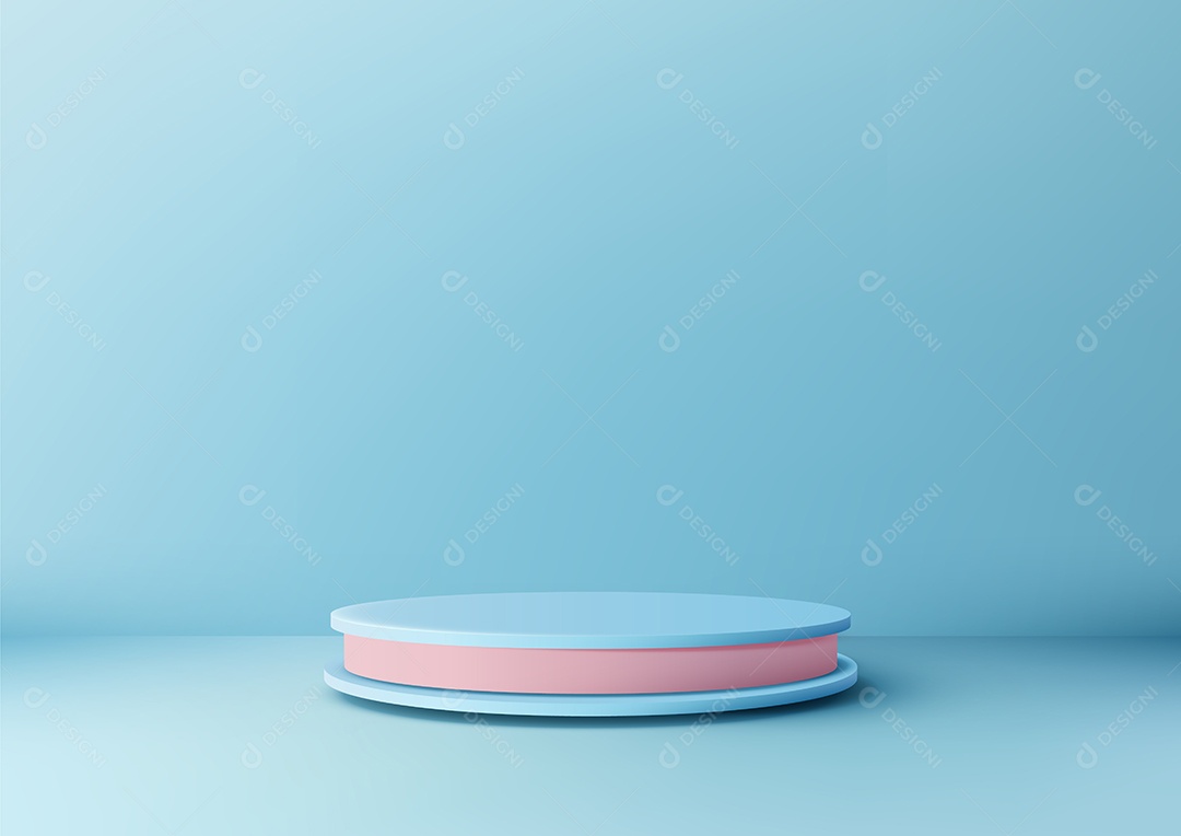 Modelo de Cenário de Pódio Ilustração Vetor EPS Editável