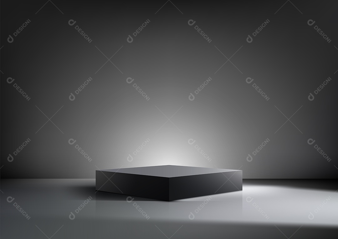 Modelo de Cenário de Pódio Ilustração Vetor EPS Editável