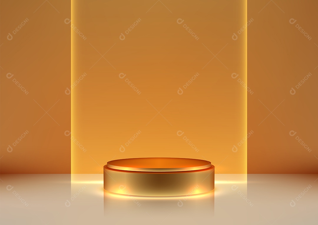 Modelo de Cenário de Pódio Ilustração Vetor EPS Editável