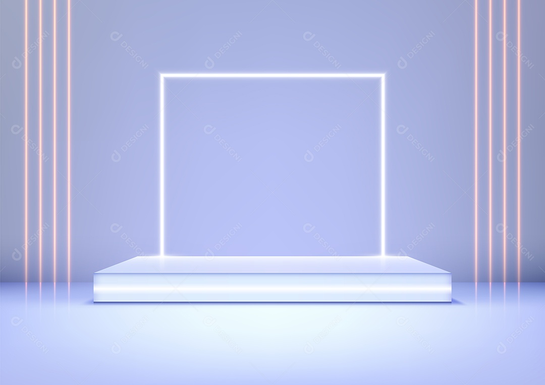 Modelo de Cenário de Pódio Ilustração Vetor EPS Editável