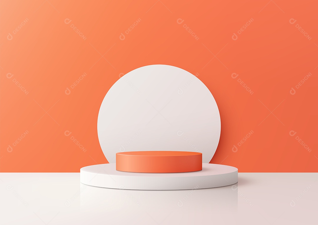 Modelo de Cenário de Pódio Ilustração Vetor EPS Editável