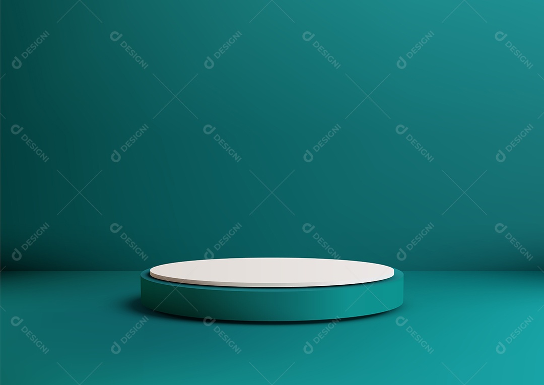 Modelo de Cenário de Pódio Ilustração Vetor EPS Editável