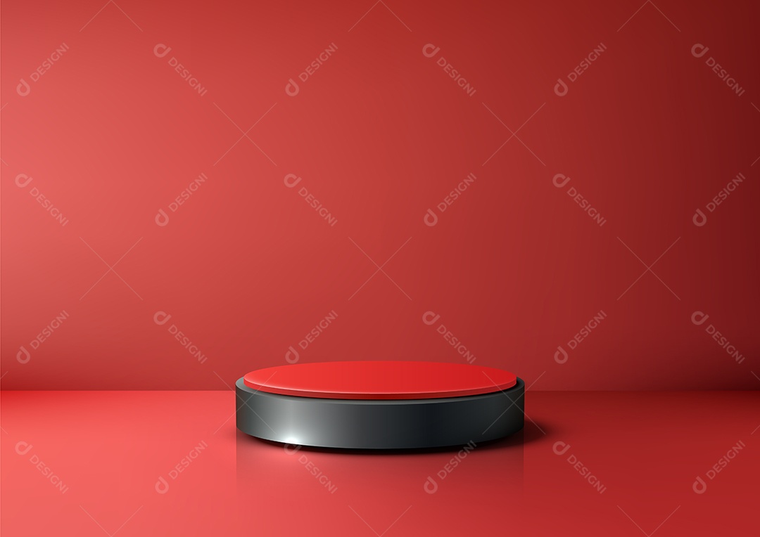 Modelo de Cenário de Pódio Ilustração Vetor EPS Editável