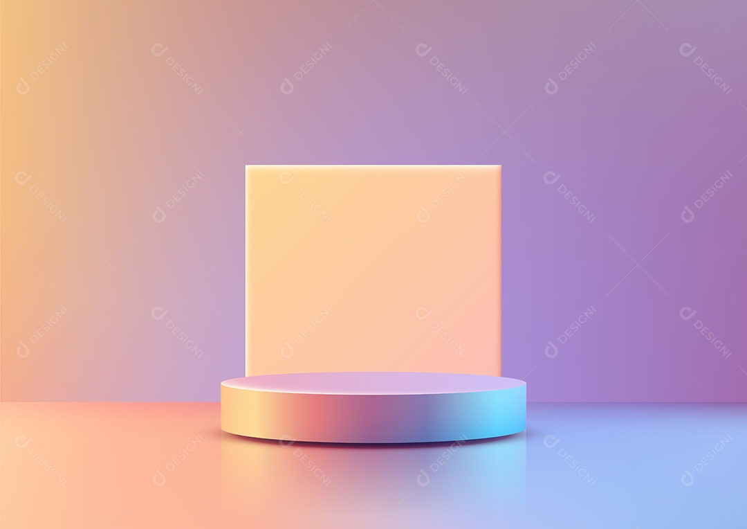 Modelo de Cenário de Pódio Ilustração Vetor EPS Editável