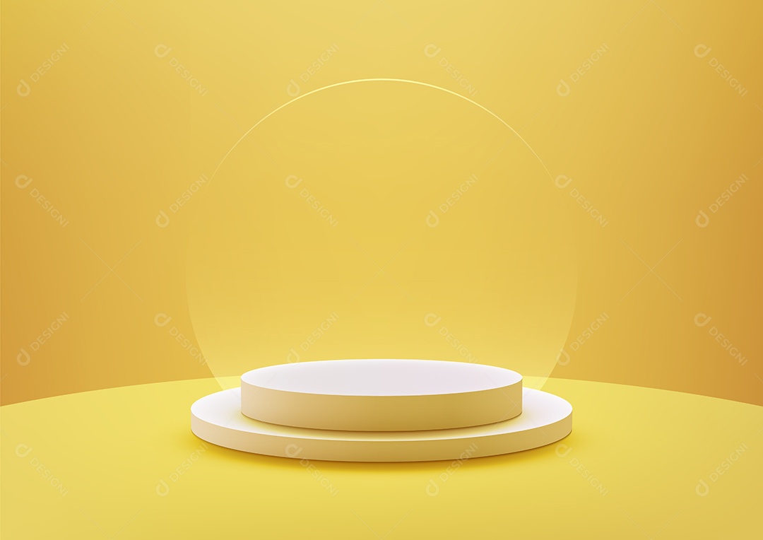 Modelo de Cenário de Pódio Ilustração Vetor EPS Editável