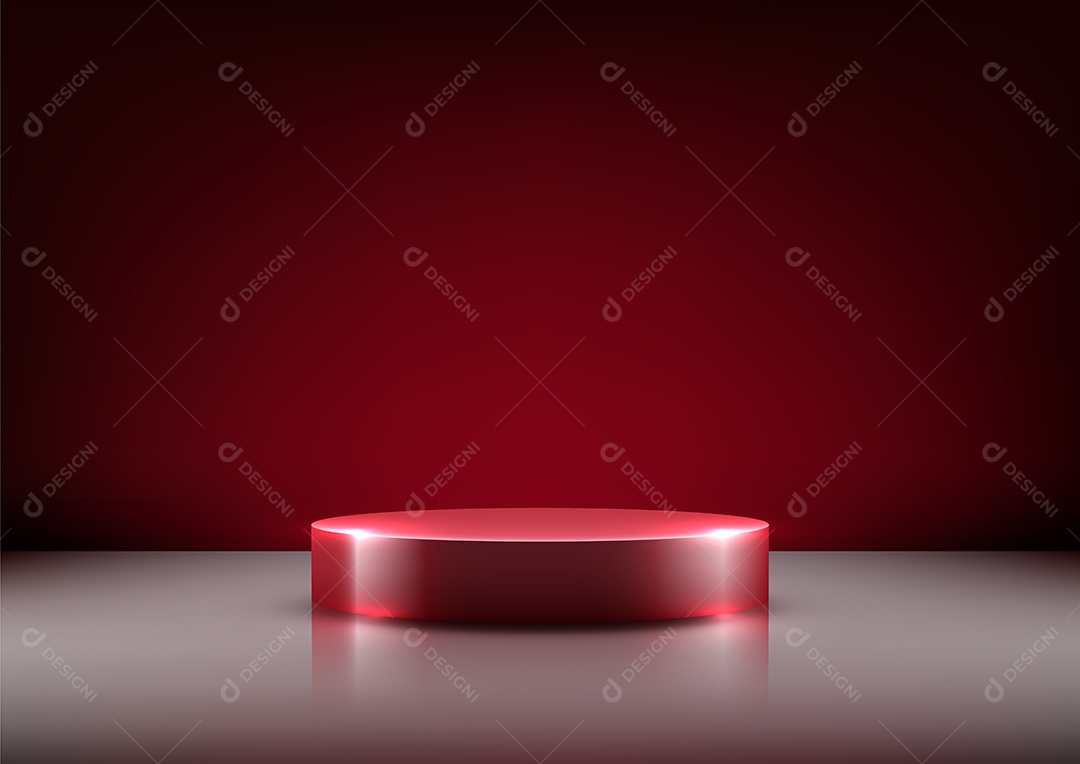 Modelo de Cenário de Pódio Ilustração Vetor EPS Editável