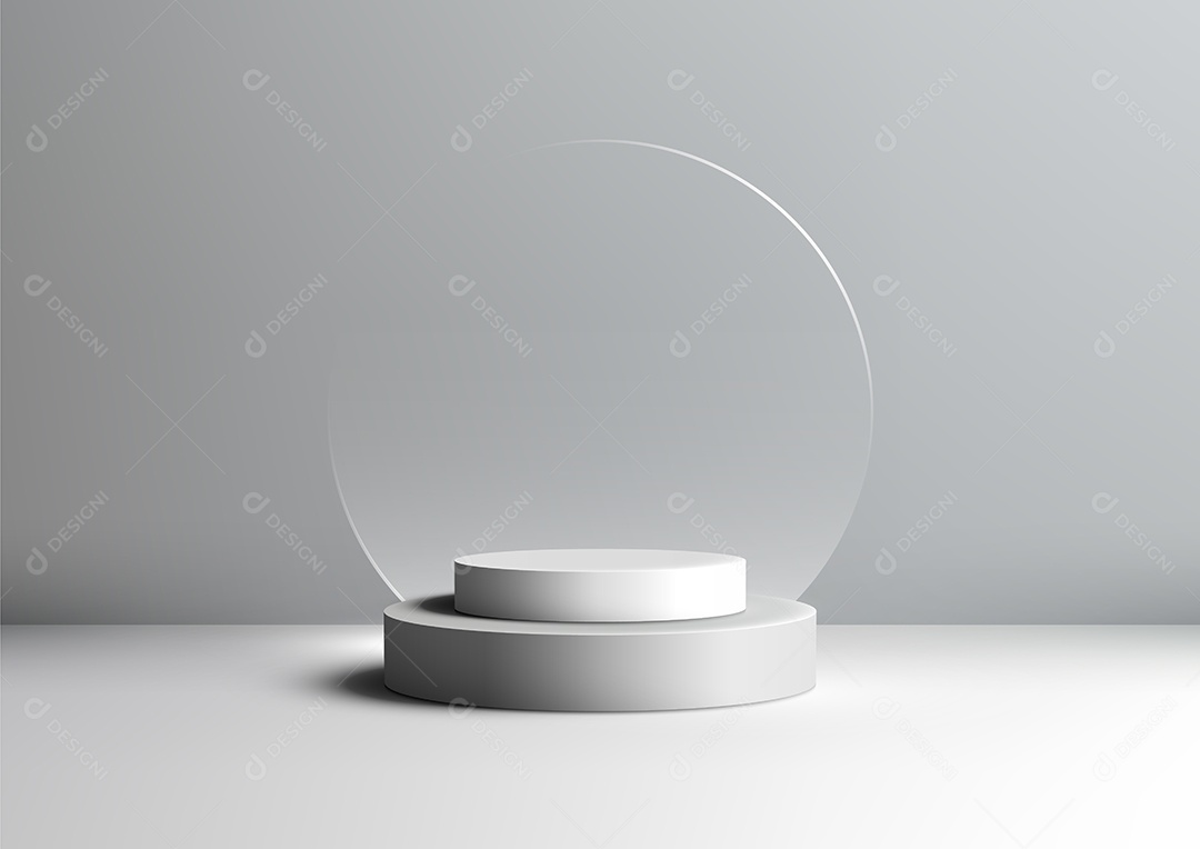 Modelo de Cenário de Pódio Ilustração Vetor EPS Editável