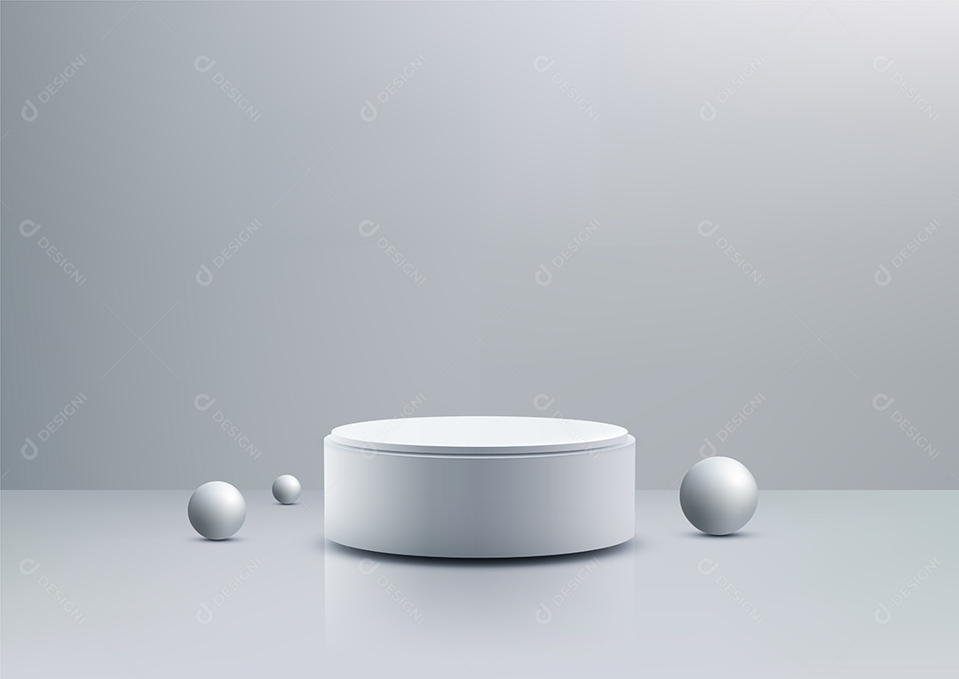 Modelo de Cenário de Pódio Ilustração Vetor EPS Editável