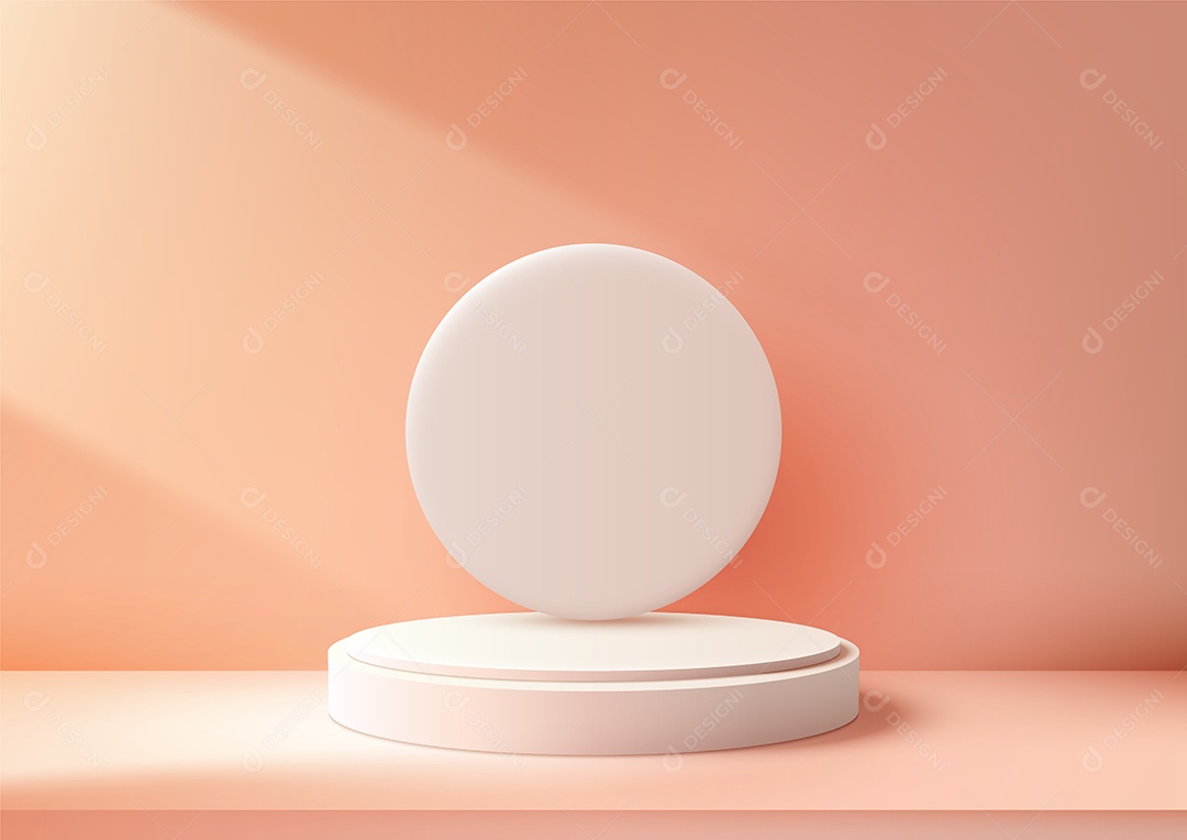 Modelo de Cenário de Pódio Ilustração Vetor EPS Editável