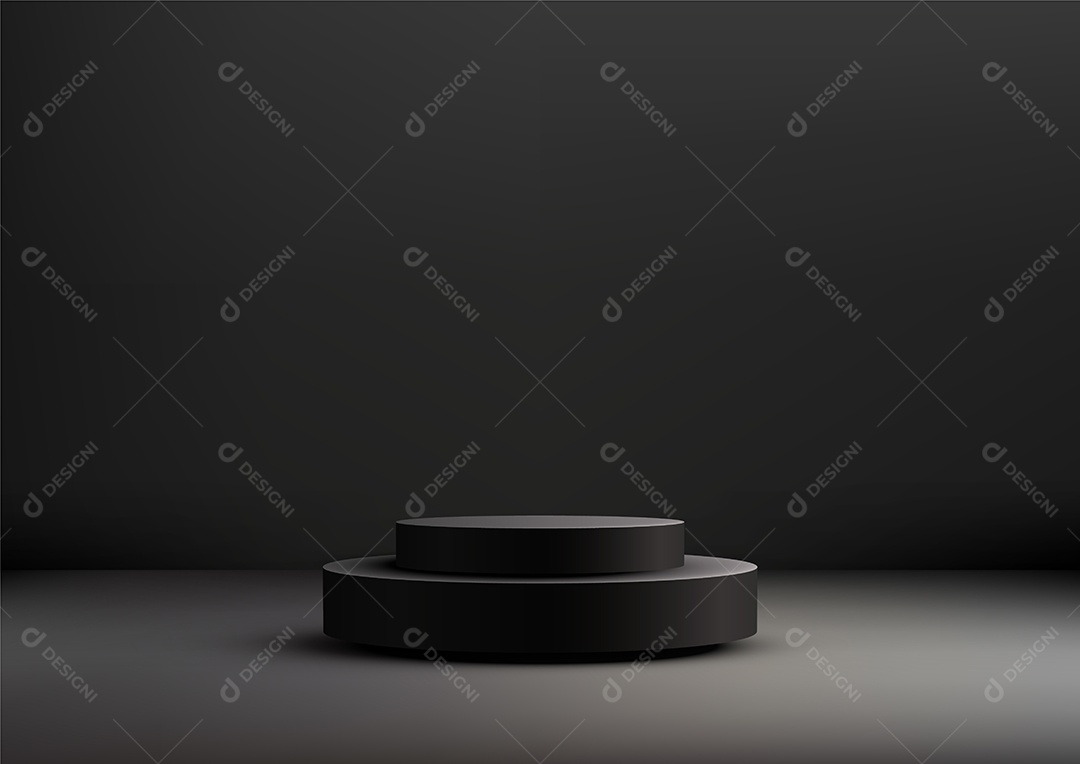 Modelo de Cenário de Pódio Ilustração Vetor EPS Editável