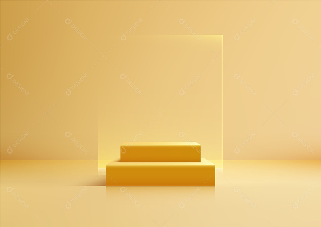 Modelo de Cenário de Pódio Ilustração Vetor EPS Editável