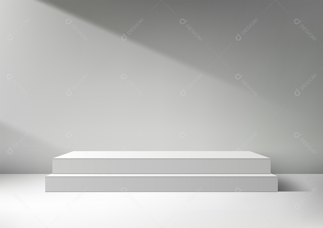 Modelo de Cenário de Pódio Ilustração Vetor EPS Editável