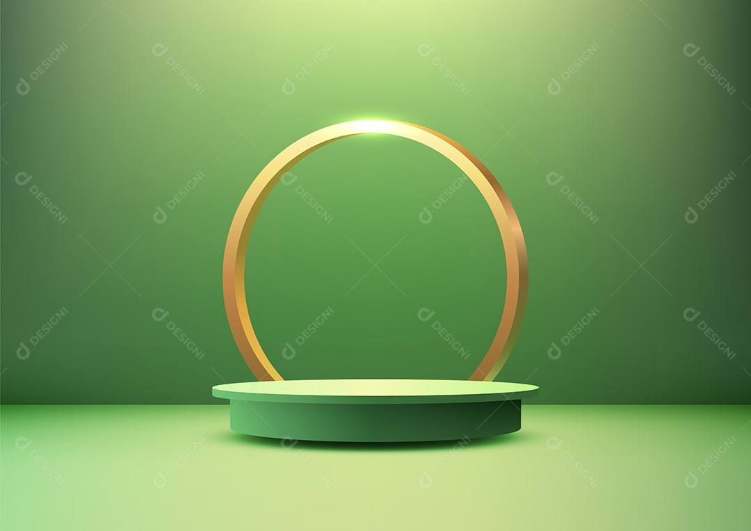 Modelo de Cenário de Pódio Ilustração Vetor EPS Editável