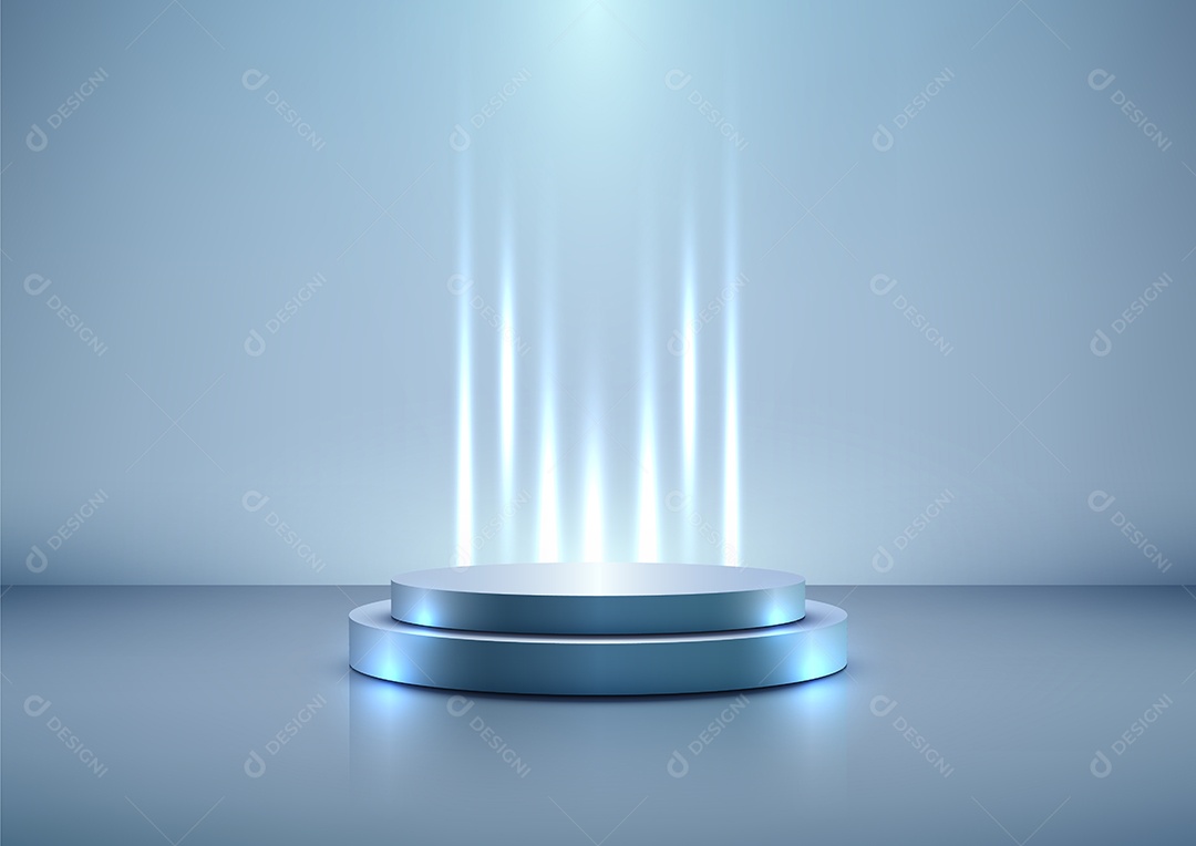 Modelo de Cenário de Pódio Ilustração Vetor EPS Editável